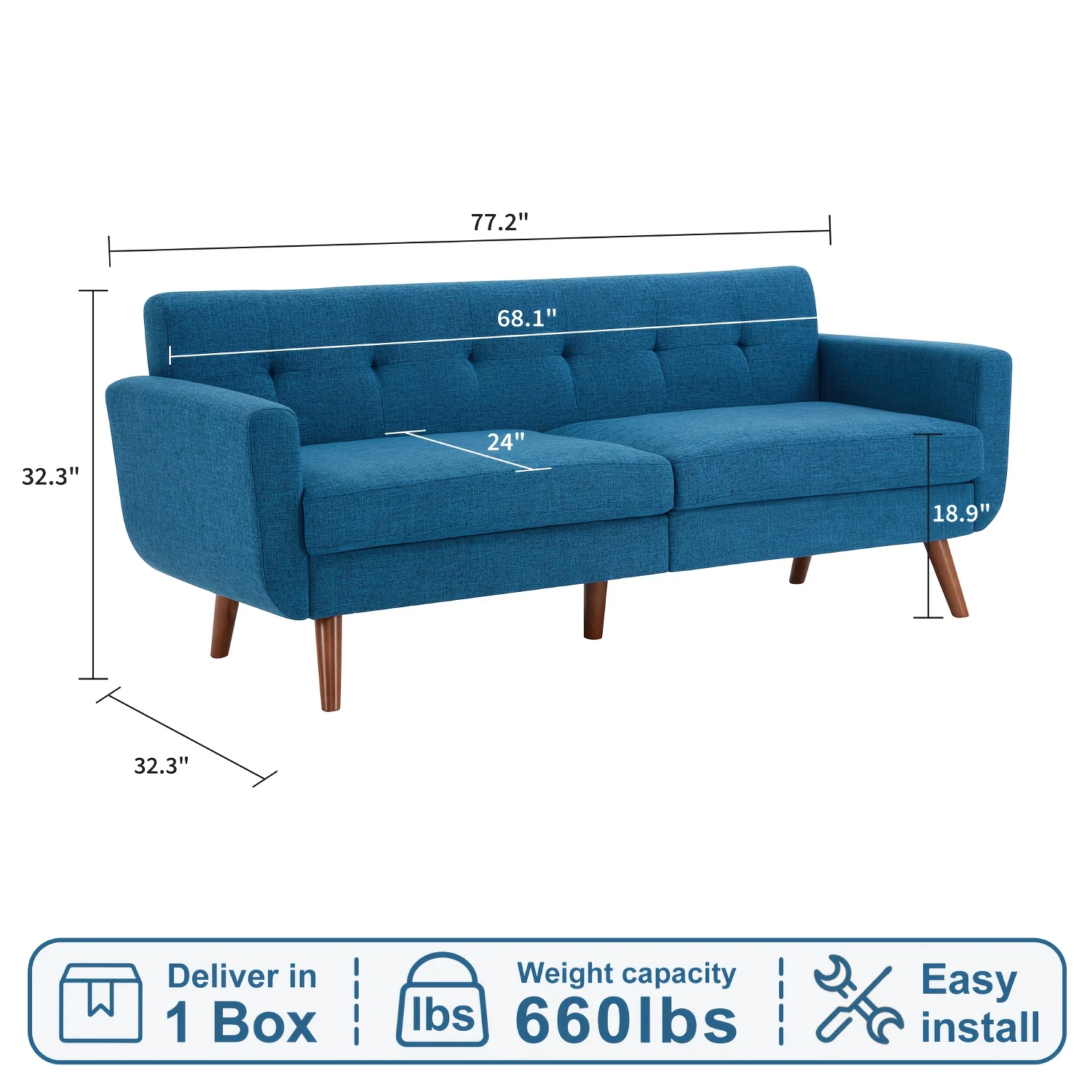 Small Upholstered Love Seat Furniture Tbfit 65\